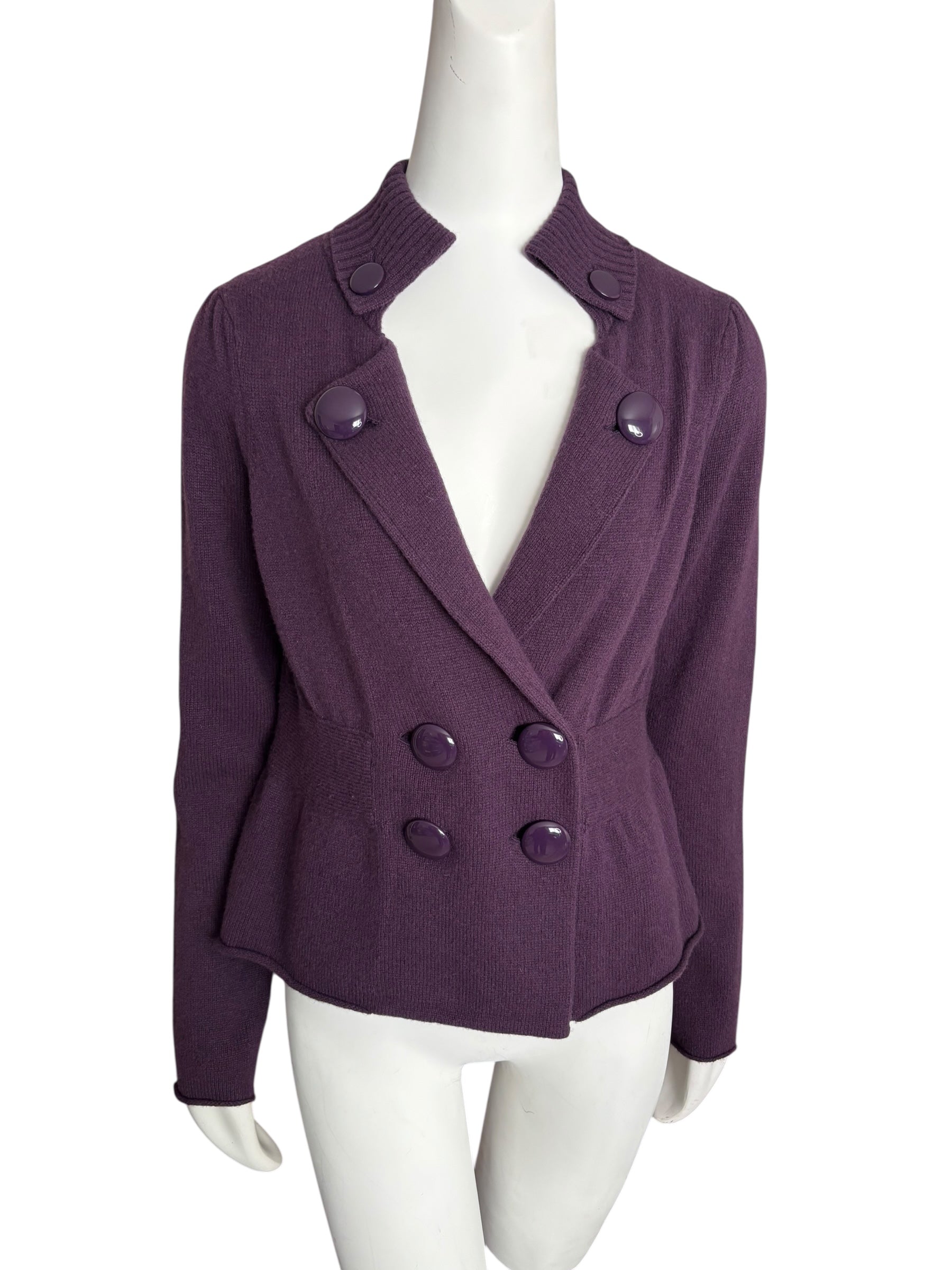 Deep Purple Women's Blazer Sweater Vintage Vibe Size M