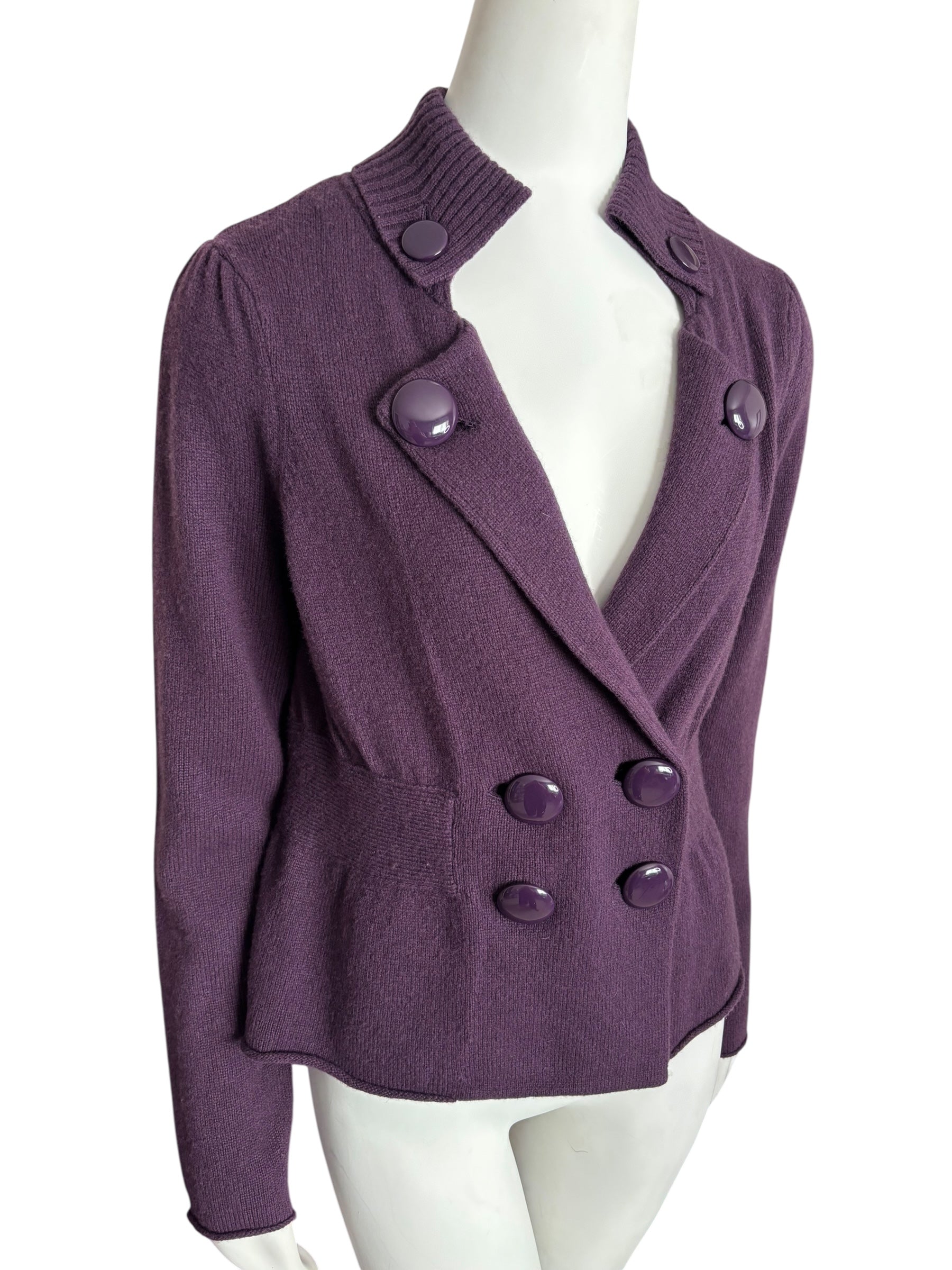 Deep Purple Women's Blazer Sweater Vintage Vibe Size M