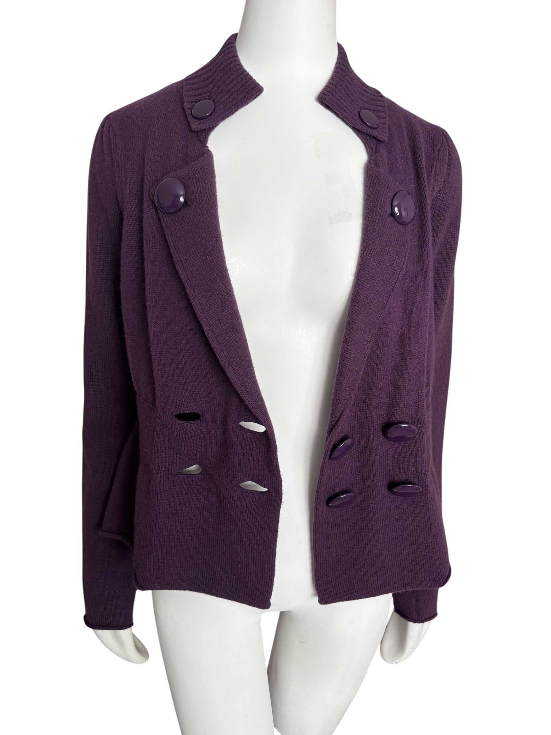 Deep Purple Women's Blazer Sweater Vintage Vibe Size M