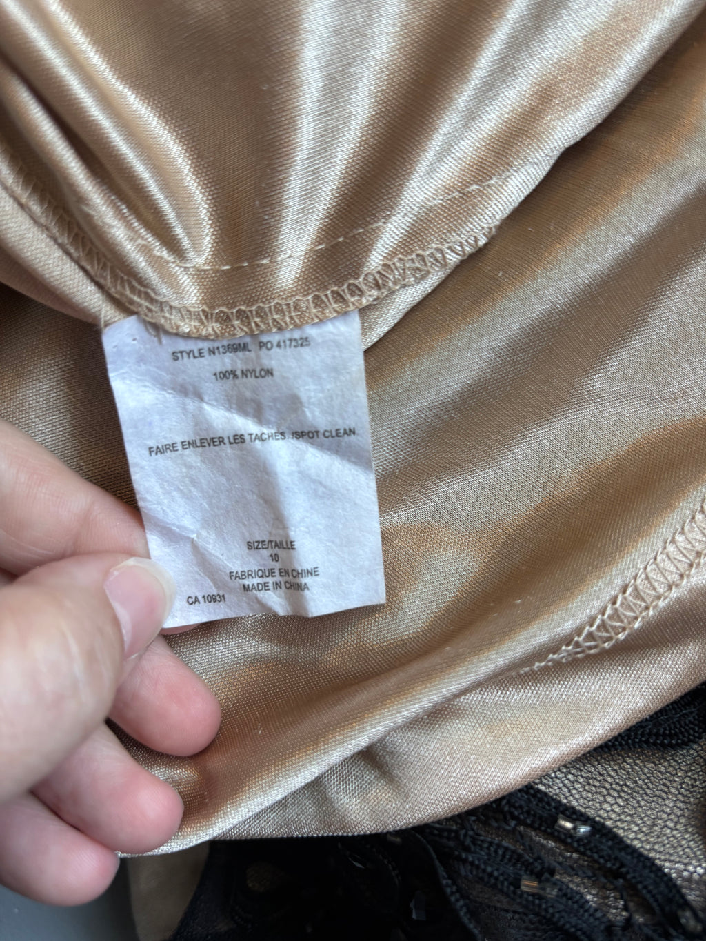 Sue Wong Black Lace Applique Cocktail Dress Party Evening Occasion size 10