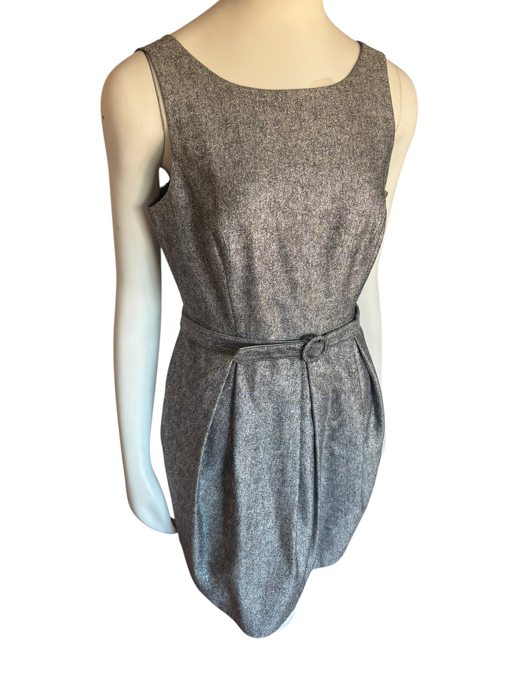 Sequin Dress Silver Party Cocktail Dress Sparkly 3/4 Sleeve Evening Size XL