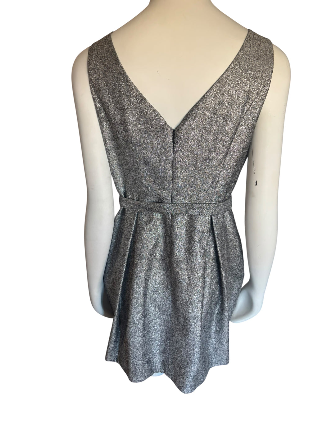 Sequin Dress Silver Party Cocktail Dress Sparkly 3/4 Sleeve Evening Size XL