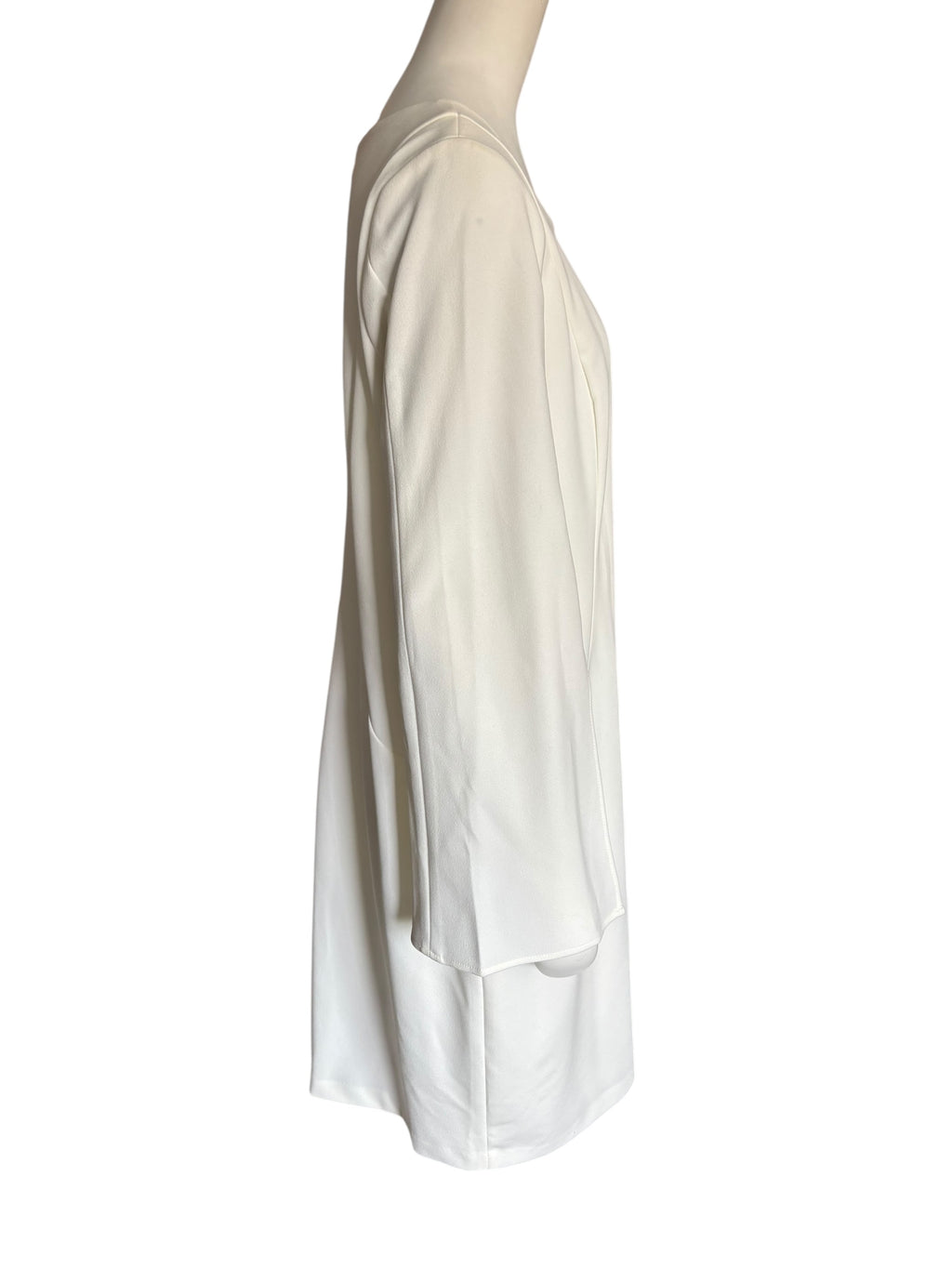 White Long Sleeve Sheath Dress Open Sleeve Cocktail Party Career Size 14