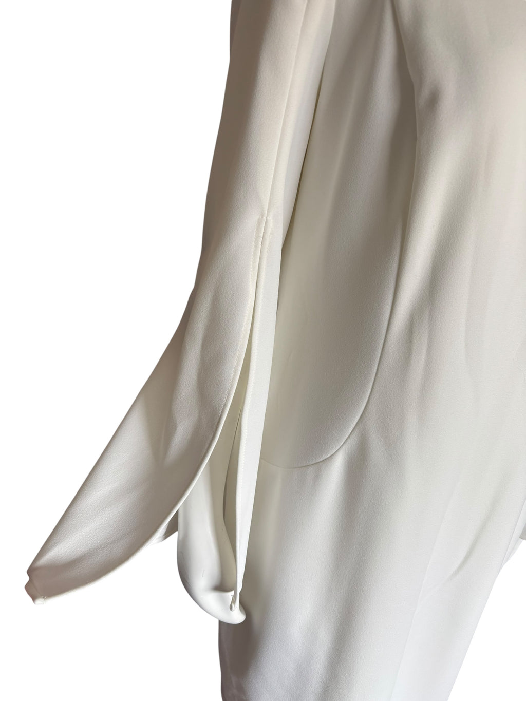 White Long Sleeve Sheath Dress Open Sleeve Cocktail Party Career Size 14