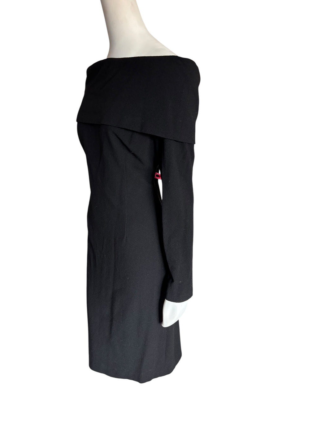 Little Black Dress Off Shoulder Cocktail Party Event Long Sleeve Size 12