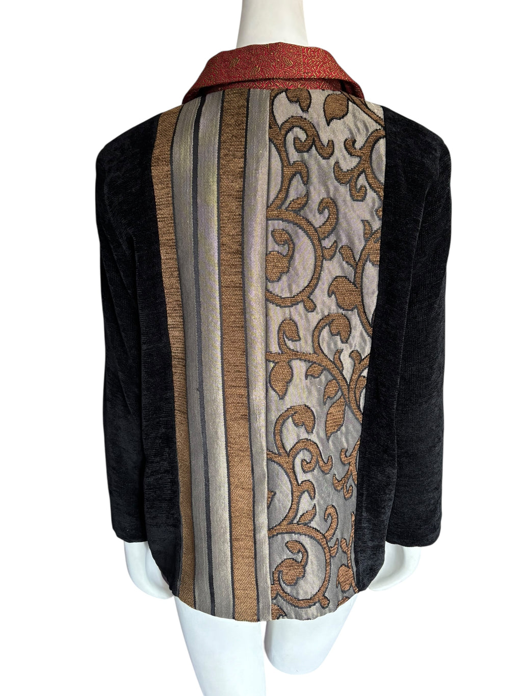 Tapestry Embroidered Vintage Jacket Unique Design Statement Coat Art to Wear Size Small