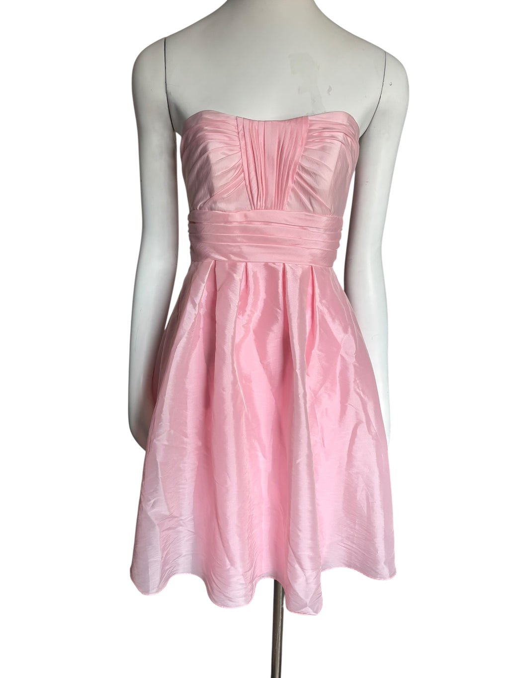 Pink Strapless Y2K Dress Party Cocktail Formal Occasion Fit and Flare Size S