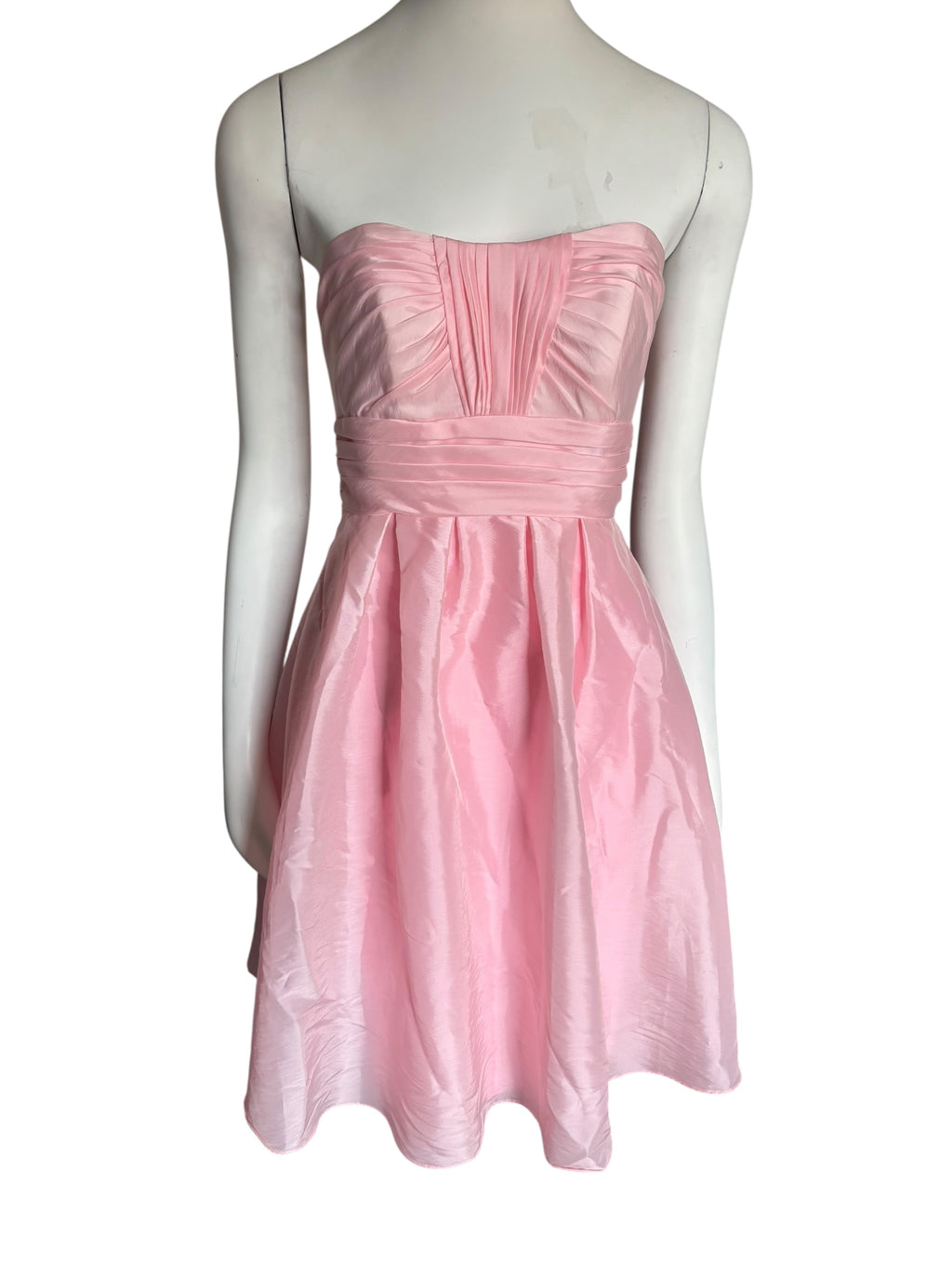 Pink Strapless Y2K Dress Party Cocktail Formal Occasion Fit and Flare Size S