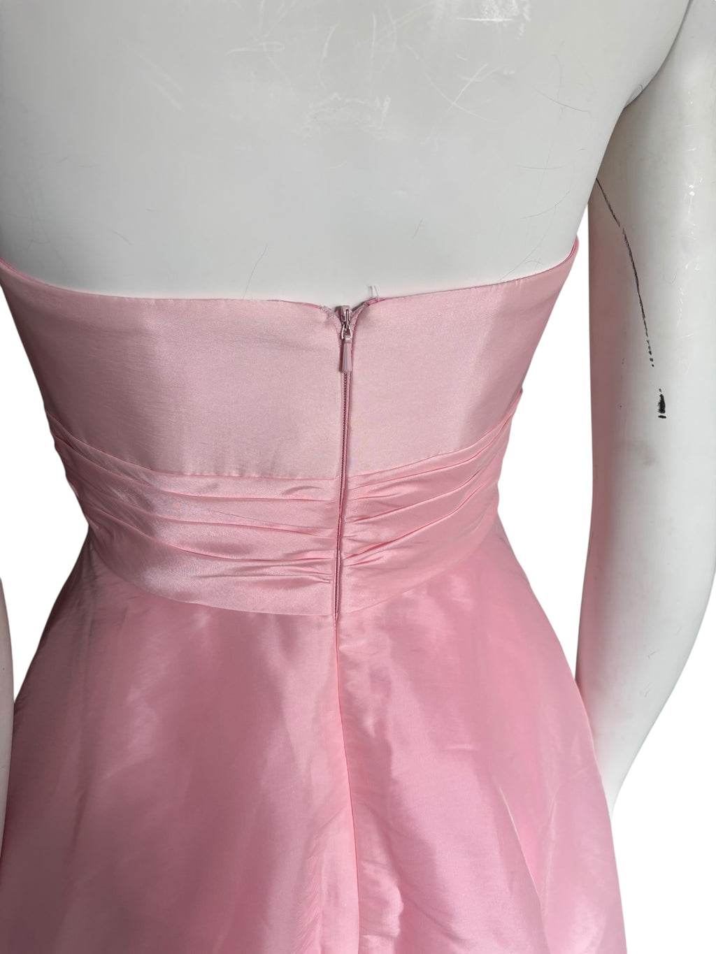 Pink Strapless Y2K Dress Party Cocktail Formal Occasion Fit and Flare Size S