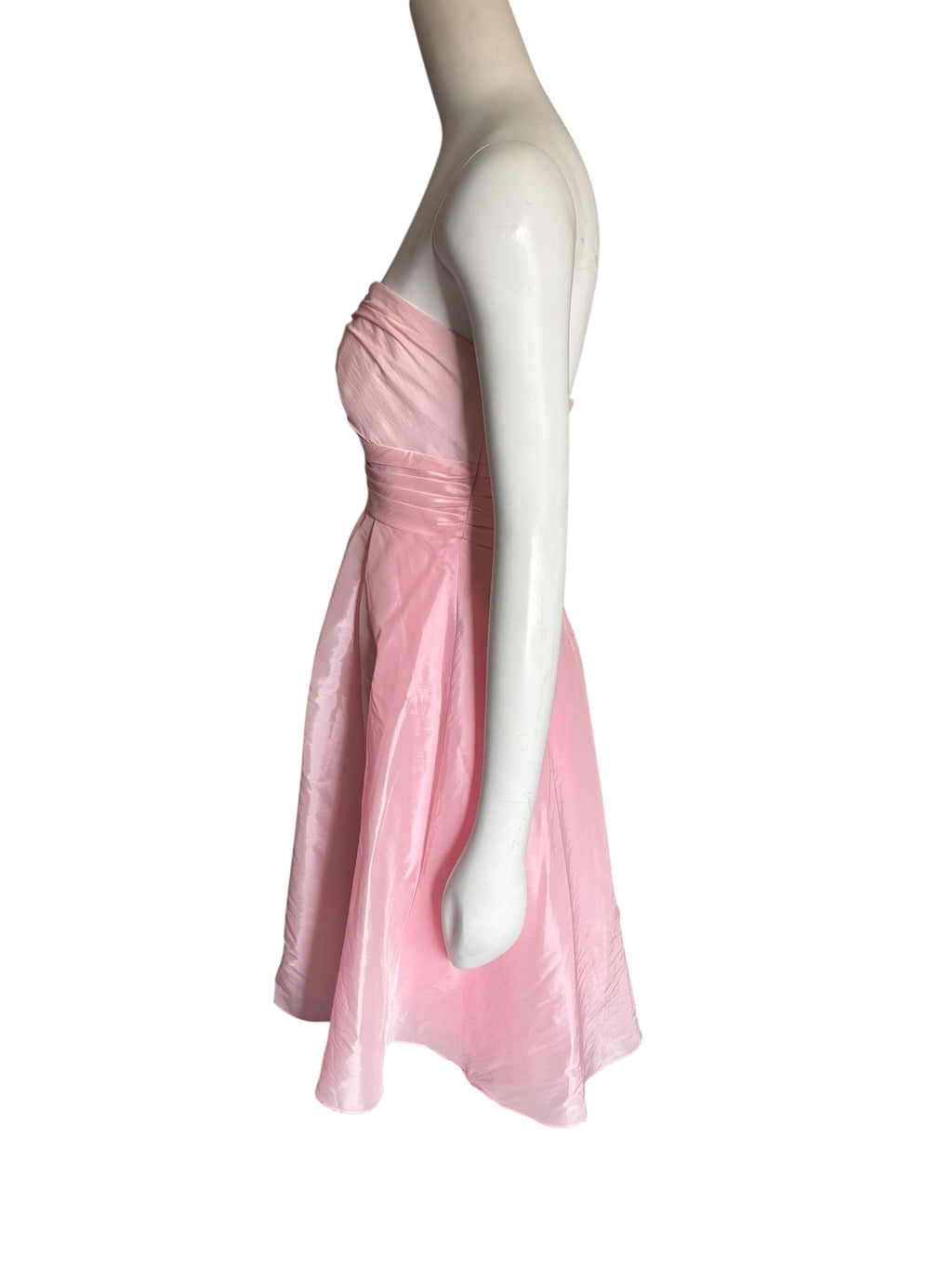Pink Strapless Y2K Dress Party Cocktail Formal Occasion Fit and Flare Size S