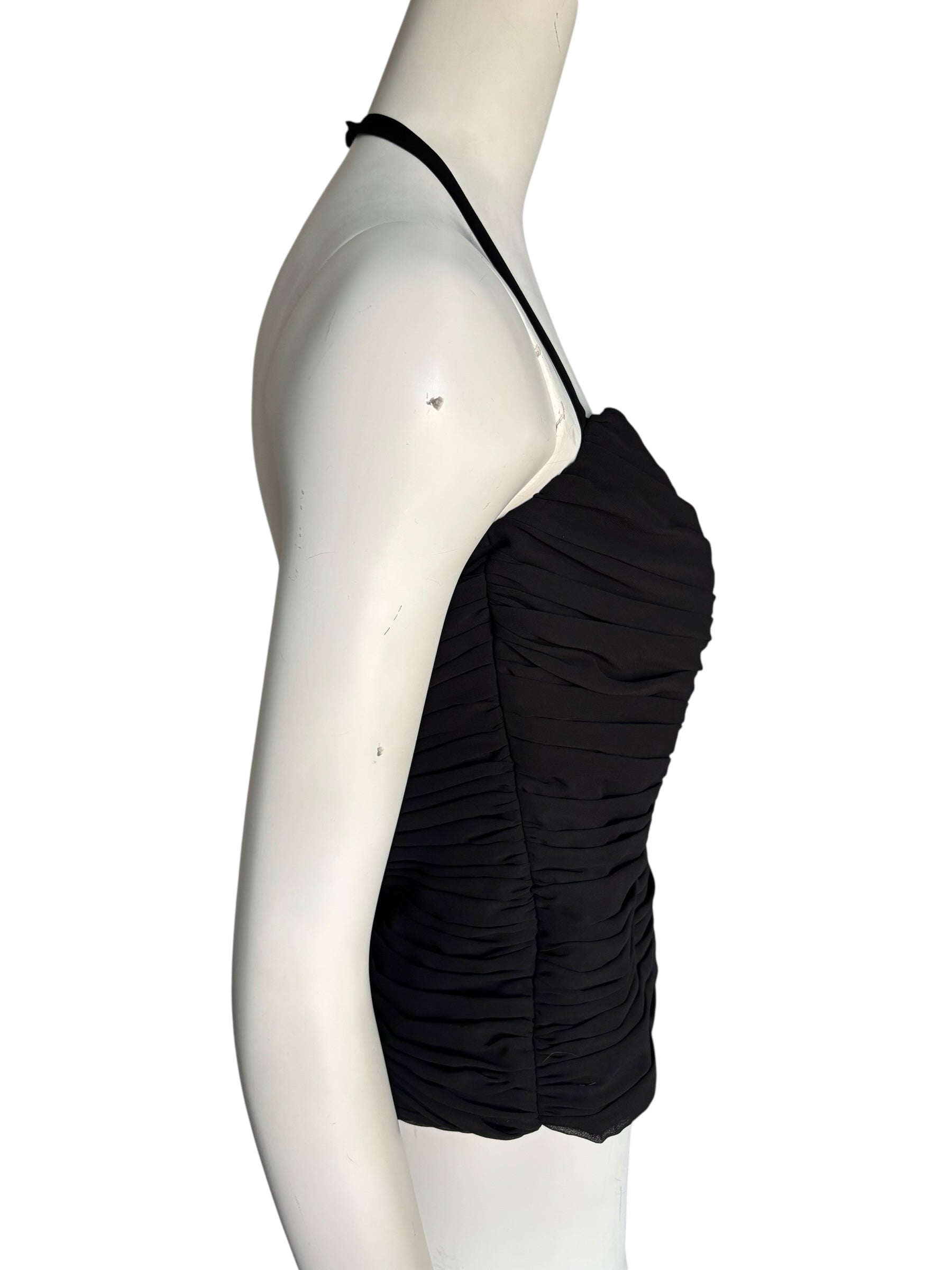 Vintage Alyce Design Textured Corset Top with Beading Details Zip Back Size 12