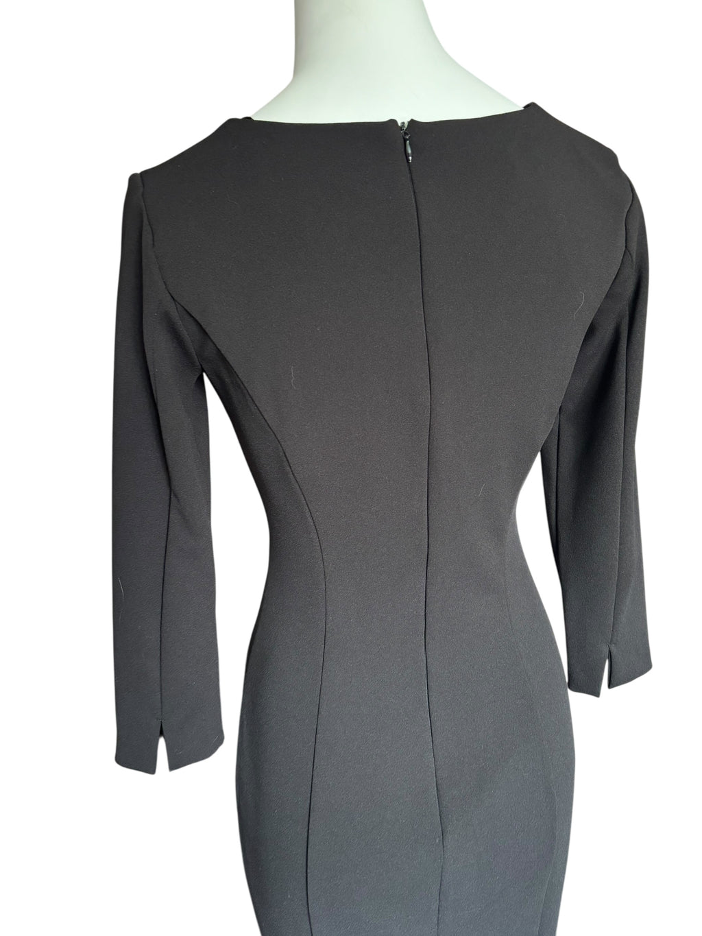 Little Black Dress Sheath V Neck 3/4 Sleeve Size M