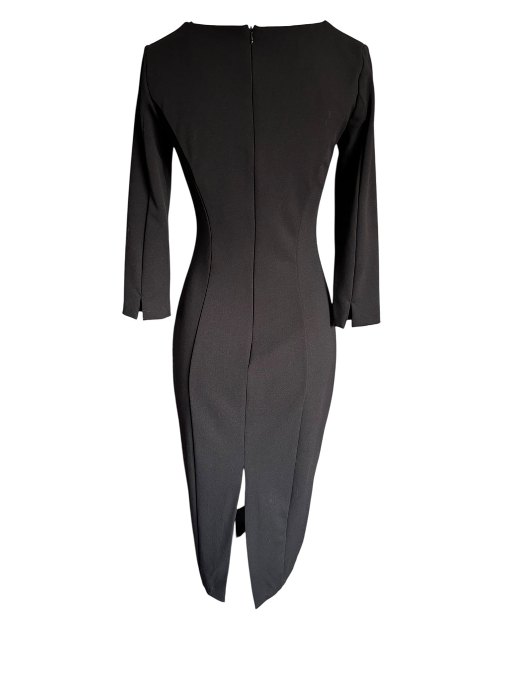 Little Black Dress Sheath V Neck 3/4 Sleeve Size M