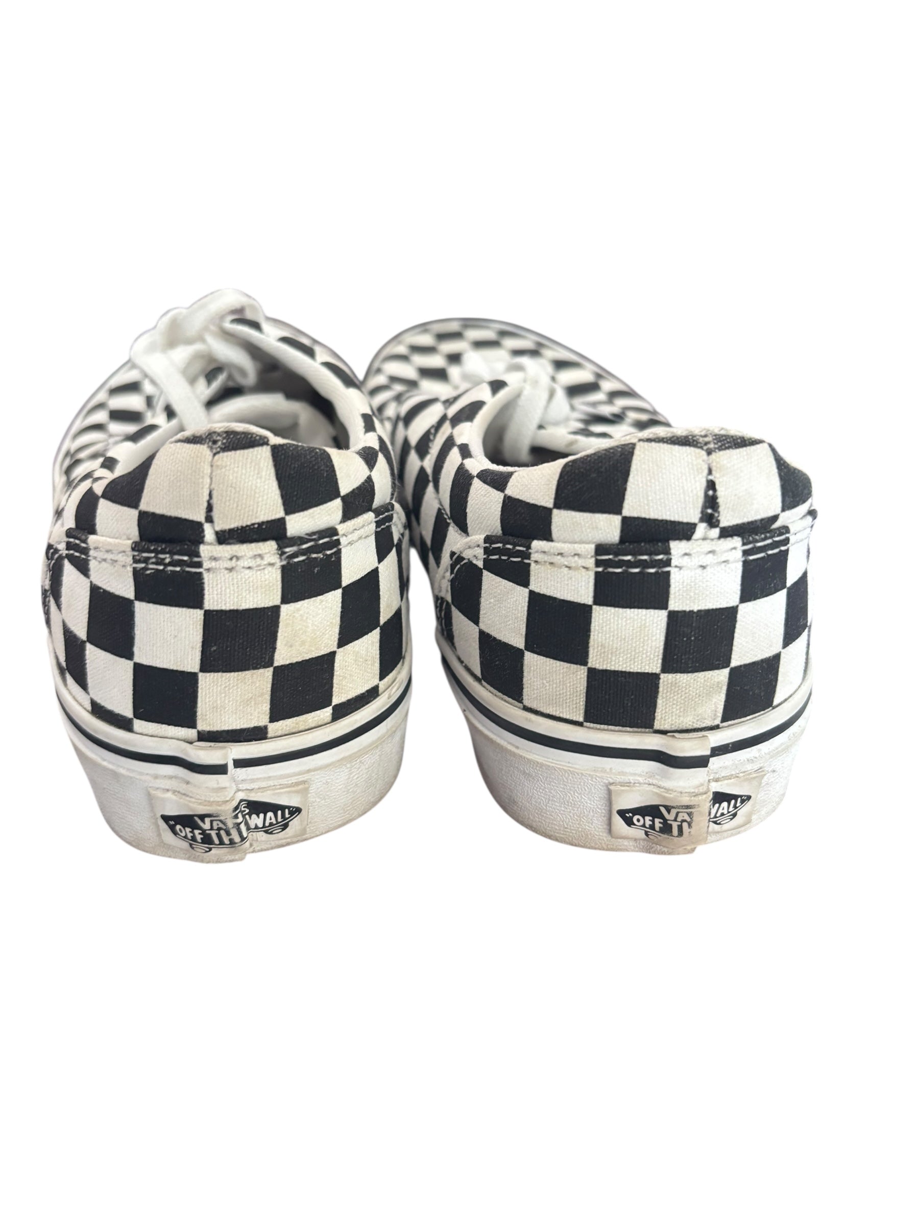 Vans Era Checkerboard Black White Canvas Low Top Skate Sneakers Shoes 8.5 (W)
