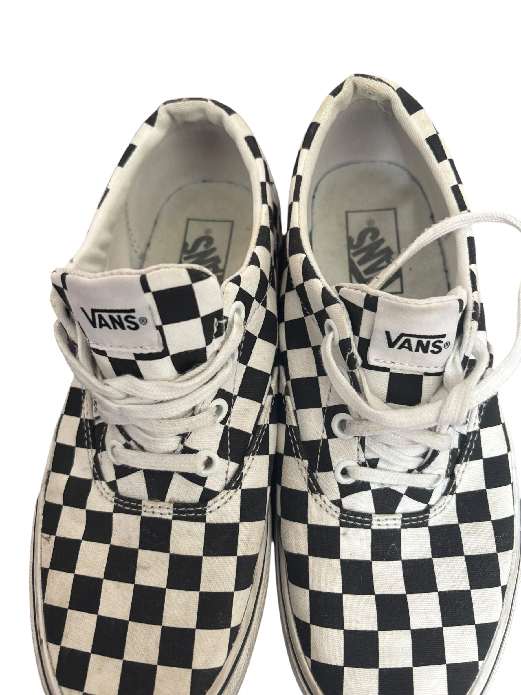 Vans Era Checkerboard Black White Canvas Low Top Skate Sneakers Shoes 8.5 (W)
