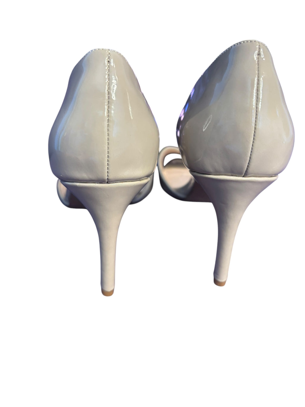 Nine West Women's Beige Open Toe Heels Stiletto Pumps Dress Shoes Size 10