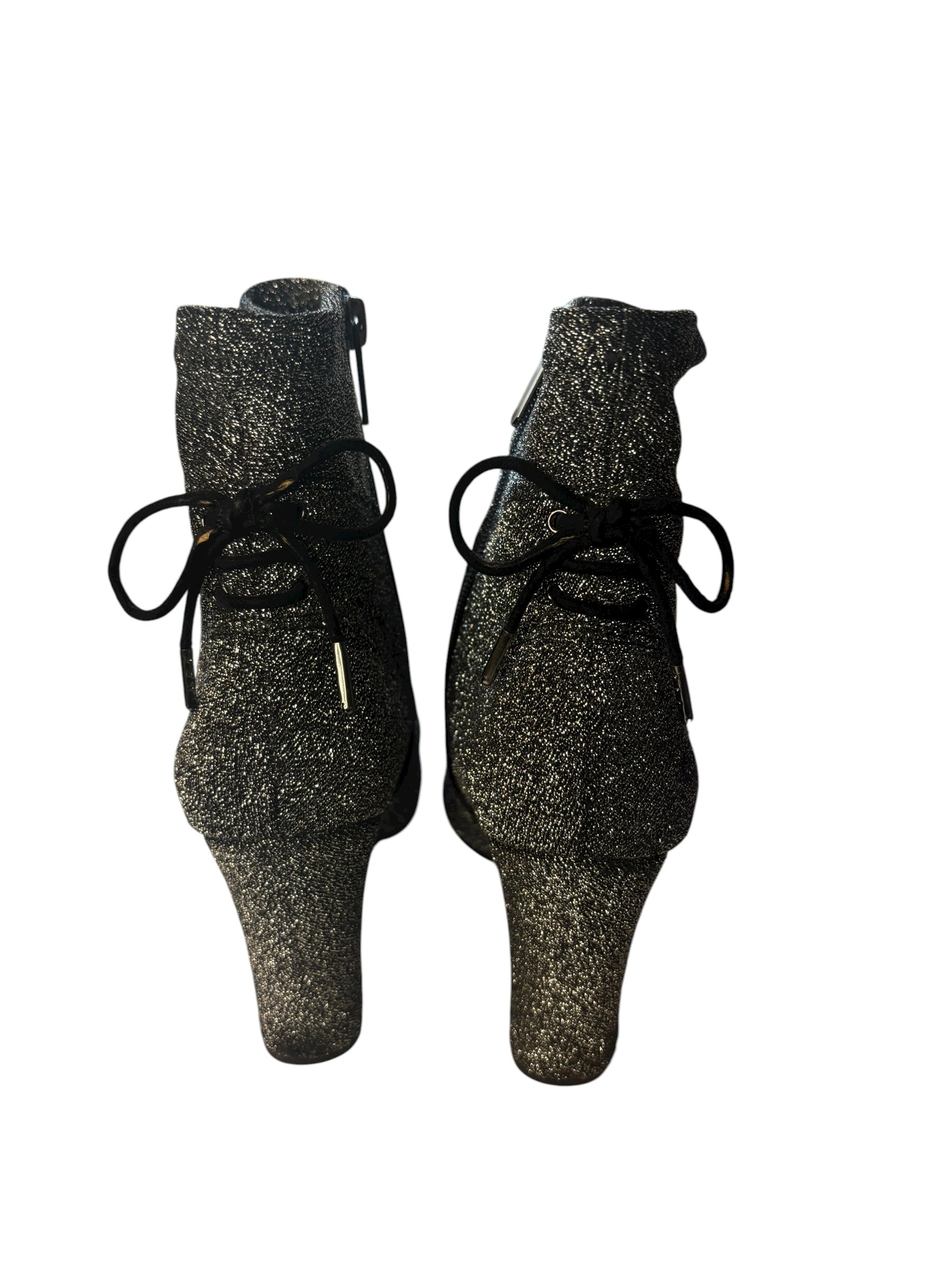 Sparkle Circus Glitter Ankle Boots 4" Heels Size 6