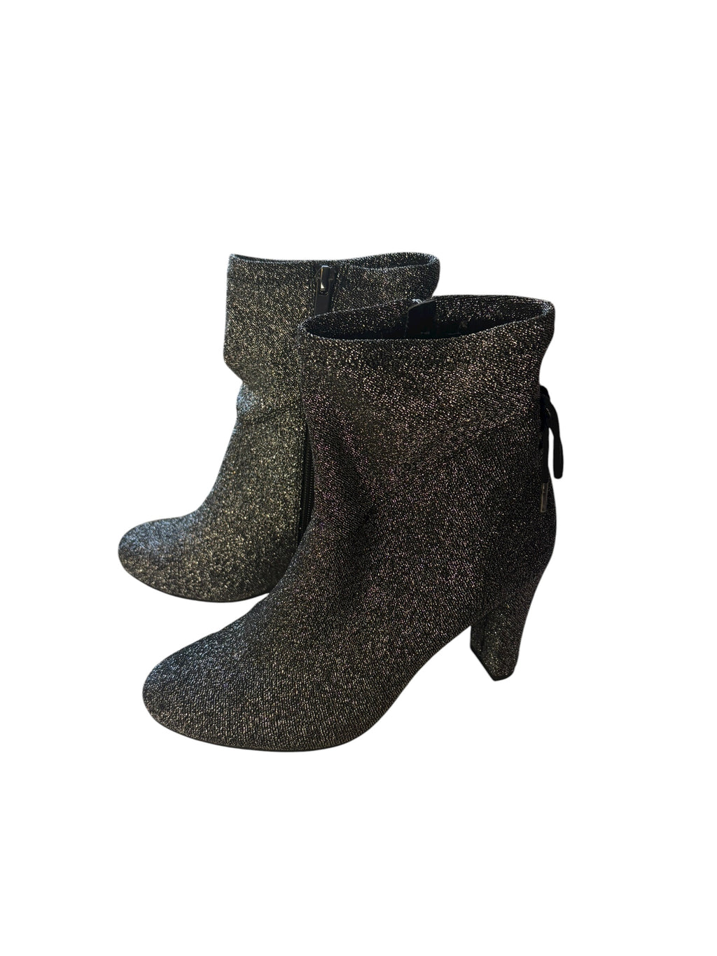 Sparkle Circus Glitter Ankle Boots 4" Heels Size 6