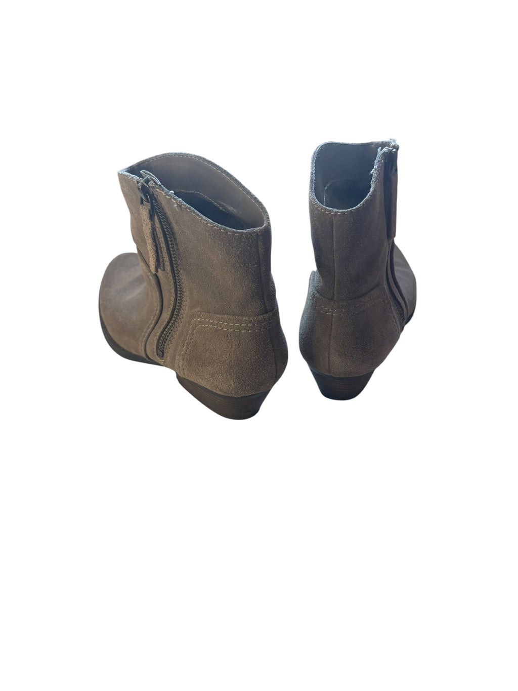 Nine West America Garrett Suede Leather 2" Ankle Boots Women's 7.5M Taupe