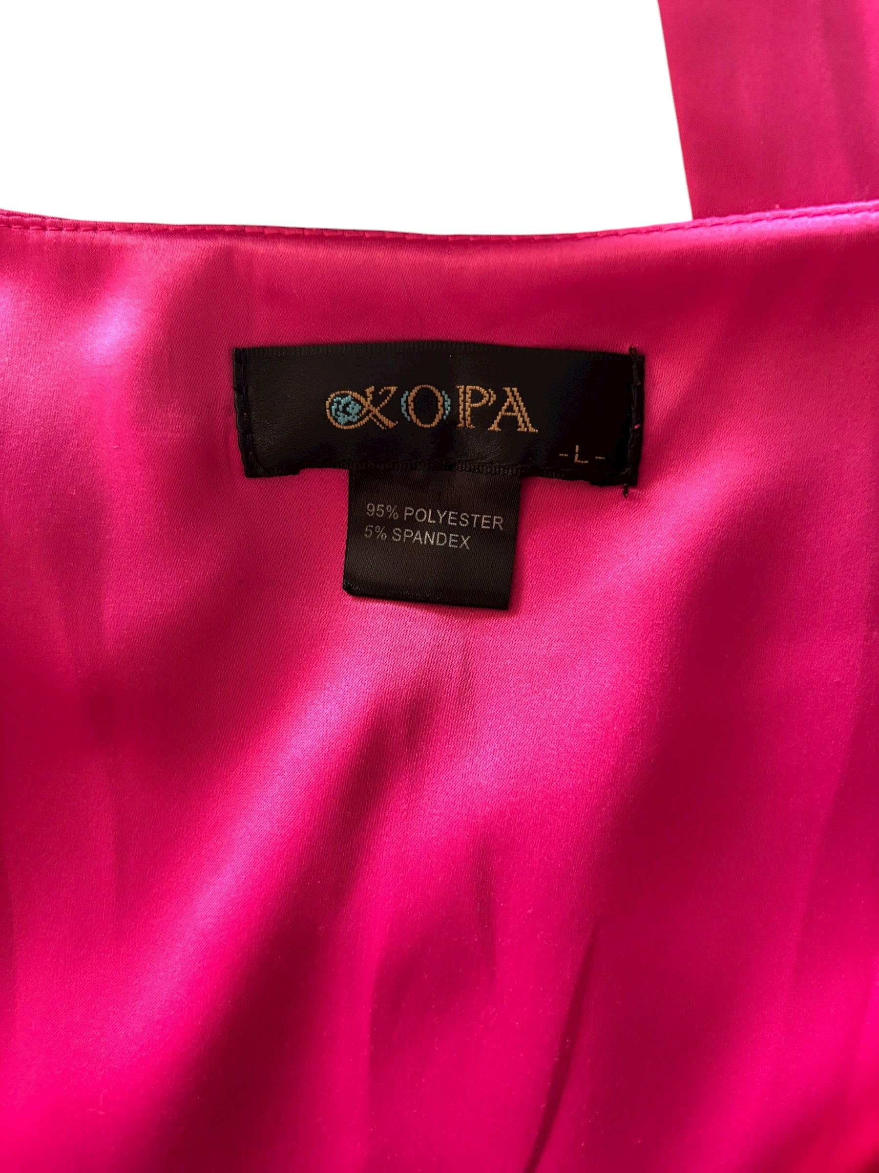 Kopa Women's Pink Cowl Neck Pleated Fit and Flare Dress Size L