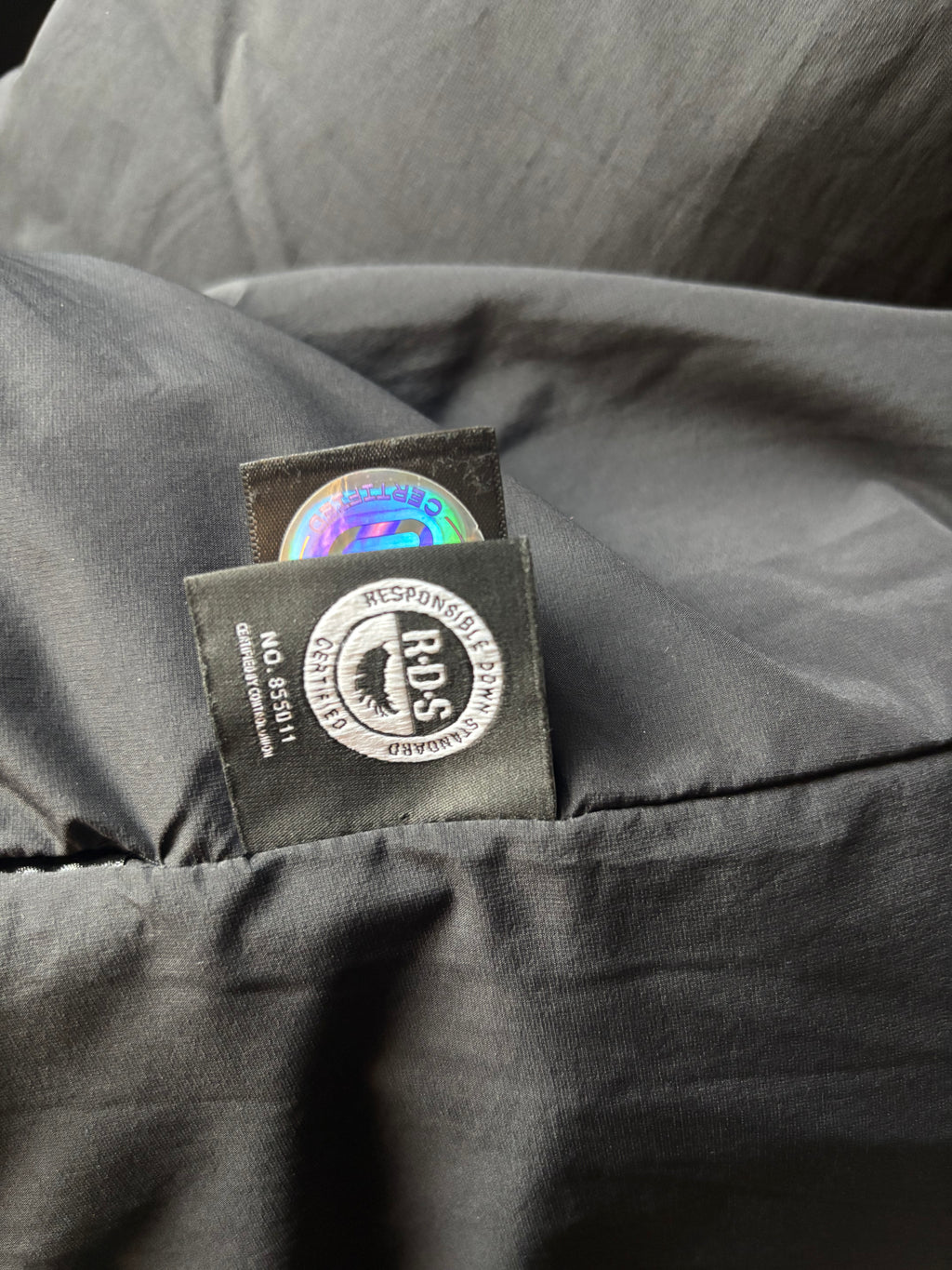 Aritzia THE SUPER PUFF Black Puffer Hooded Jacket Down Fill Parka Size Large