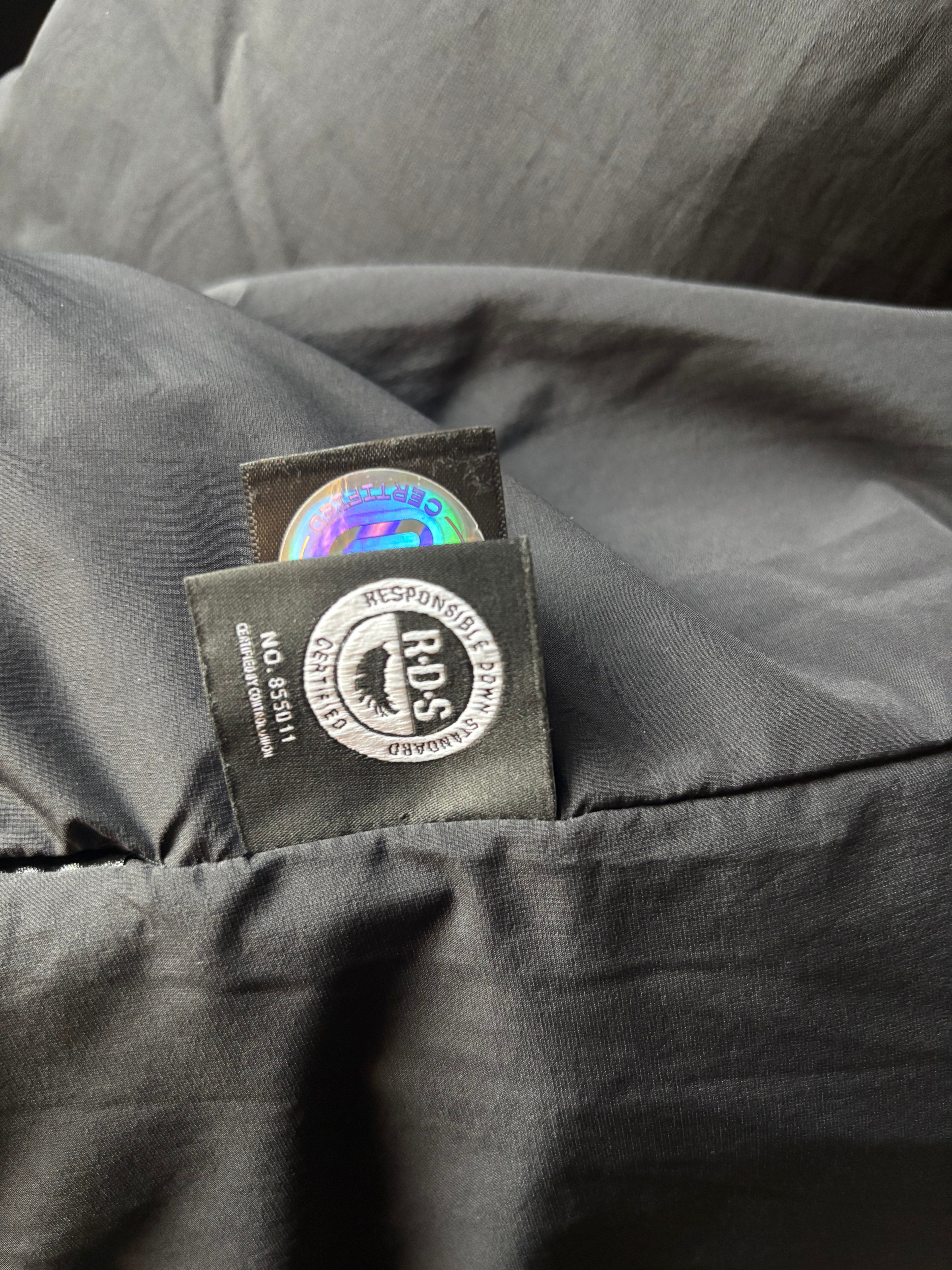 Aritzia THE SUPER PUFF Black Puffer Hooded Jacket Down Fill Parka Size Large