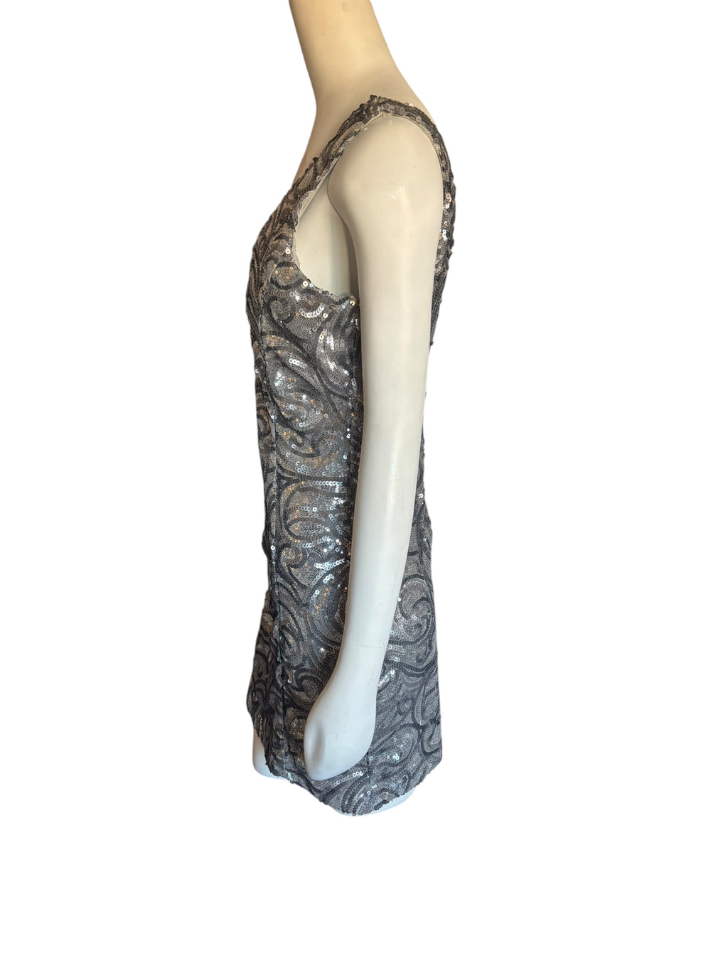 Sequin Dress Party Cocktail Sparkly Mini Dress Elegant Size XL