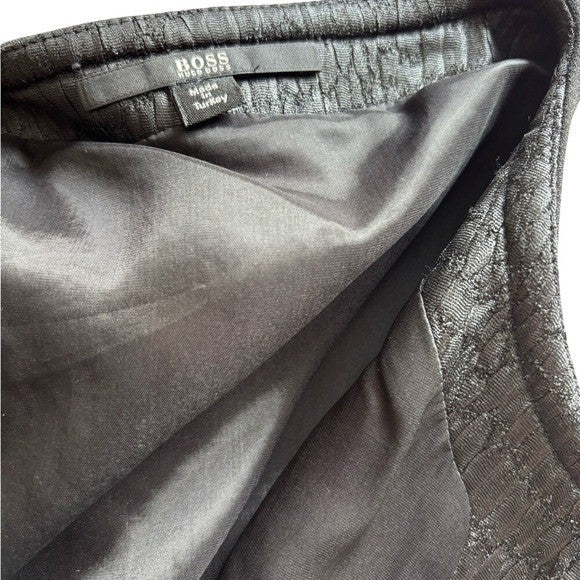 BOSS  ASL Colorblock Dress and Jacket Set Taupe Black Professional Suit Size 12
