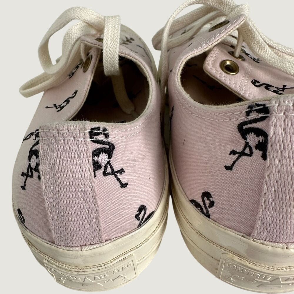Converse Chuck 70 Ox Pink Flamingo Embroidered Low Top Sneakers Mens 9 160501C