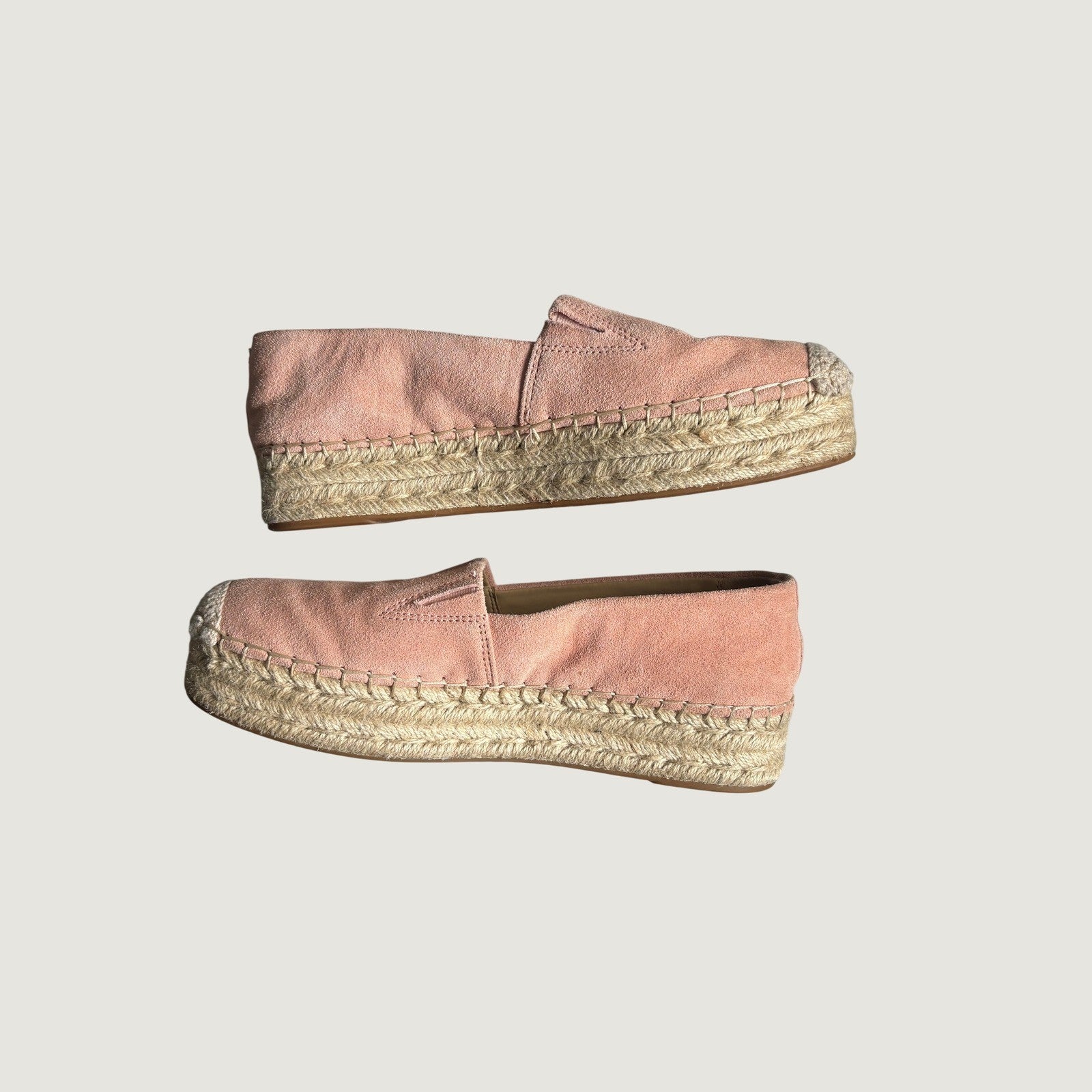 Michael Kors Kendrick Blush Pink Suede Platform Espadrille Size 9.5