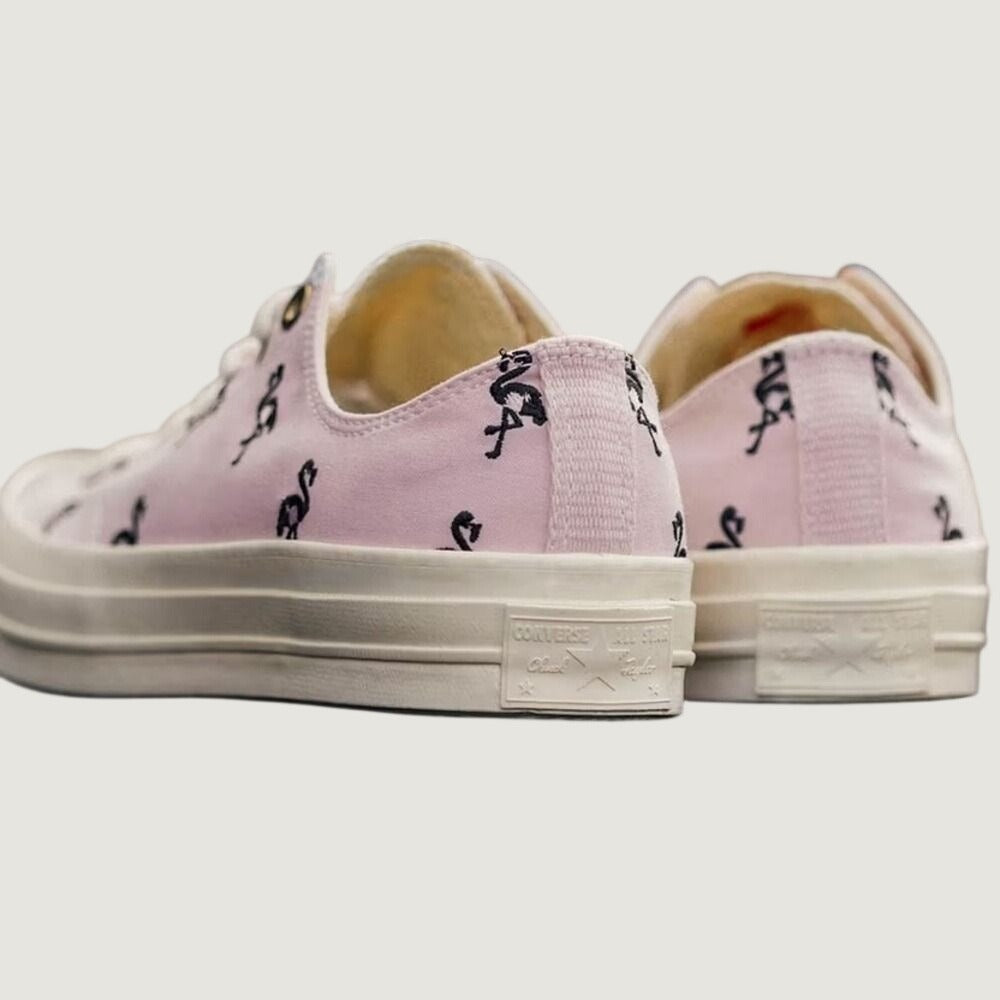 Converse Chuck 70 Ox Pink Flamingo Embroidered Low Top Sneakers Mens 9 160501C
