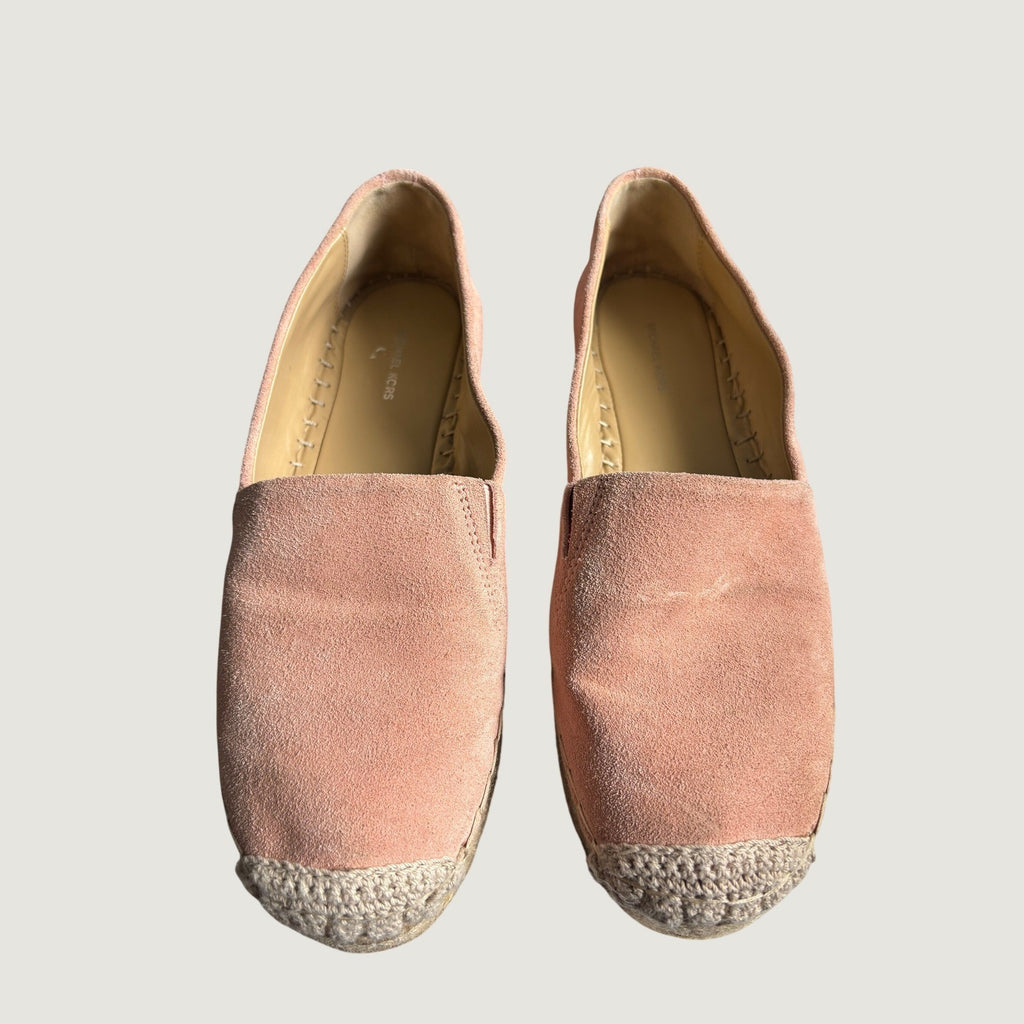 Michael Kors Kendrick Blush Pink Suede Platform Espadrille Size 9.5