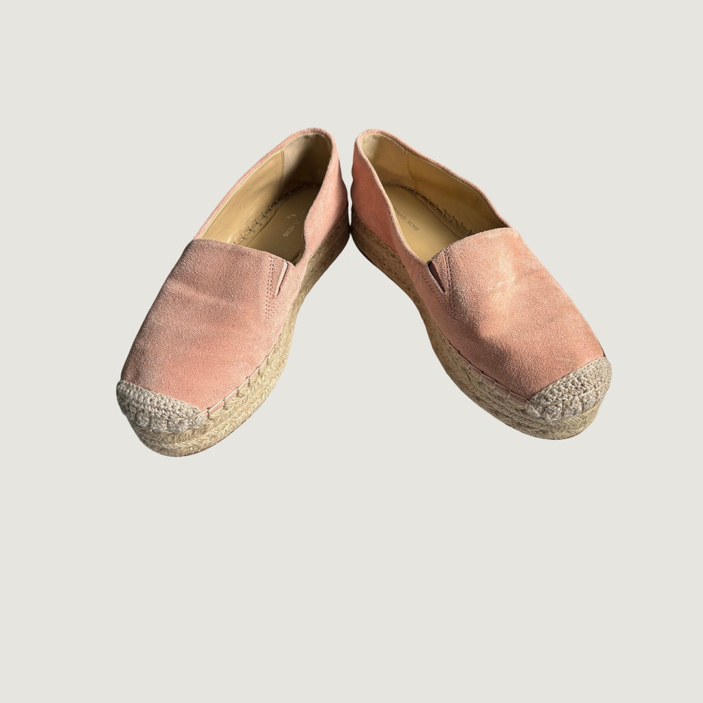 Michael Kors Kendrick Blush Pink Suede Platform Espadrille Size 9.5