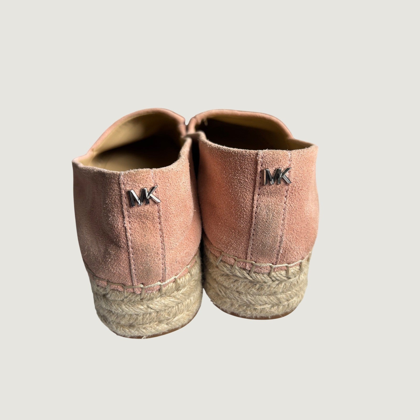 Michael Kors Kendrick Blush Pink Suede Platform Espadrille Size 9.5