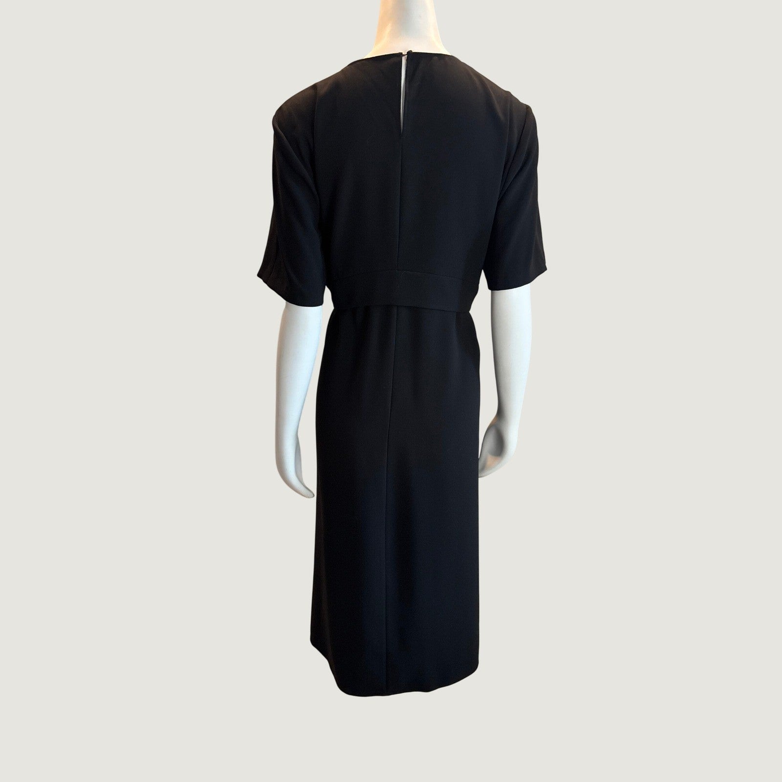 Zara Woman Black Short Sleeve Belted Midi Dress XXL 8602/878/800/XXL