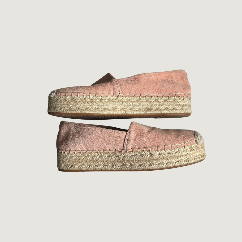 Michael Kors Kendrick Blush Pink Suede Platform Espadrille Size 9.5