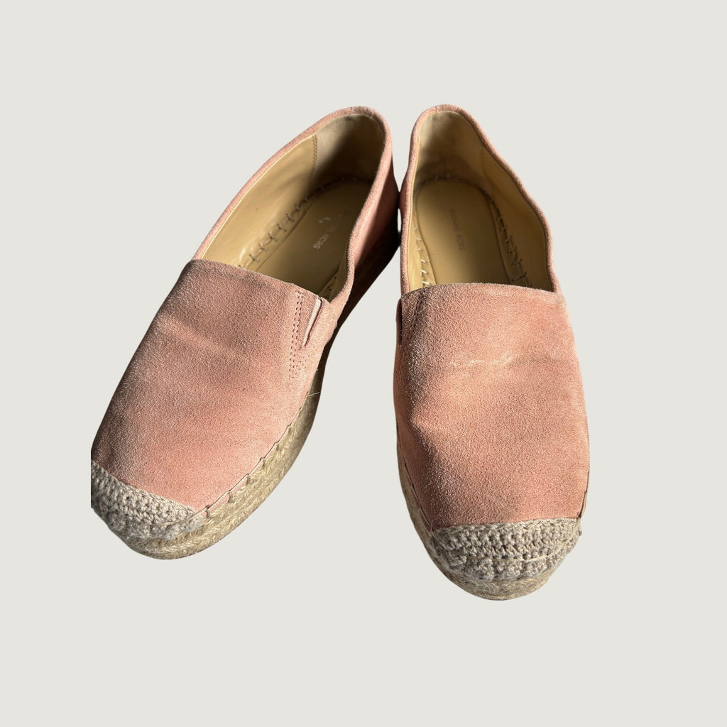 Michael Kors Kendrick Blush Pink Suede Platform Espadrille Size 9.5