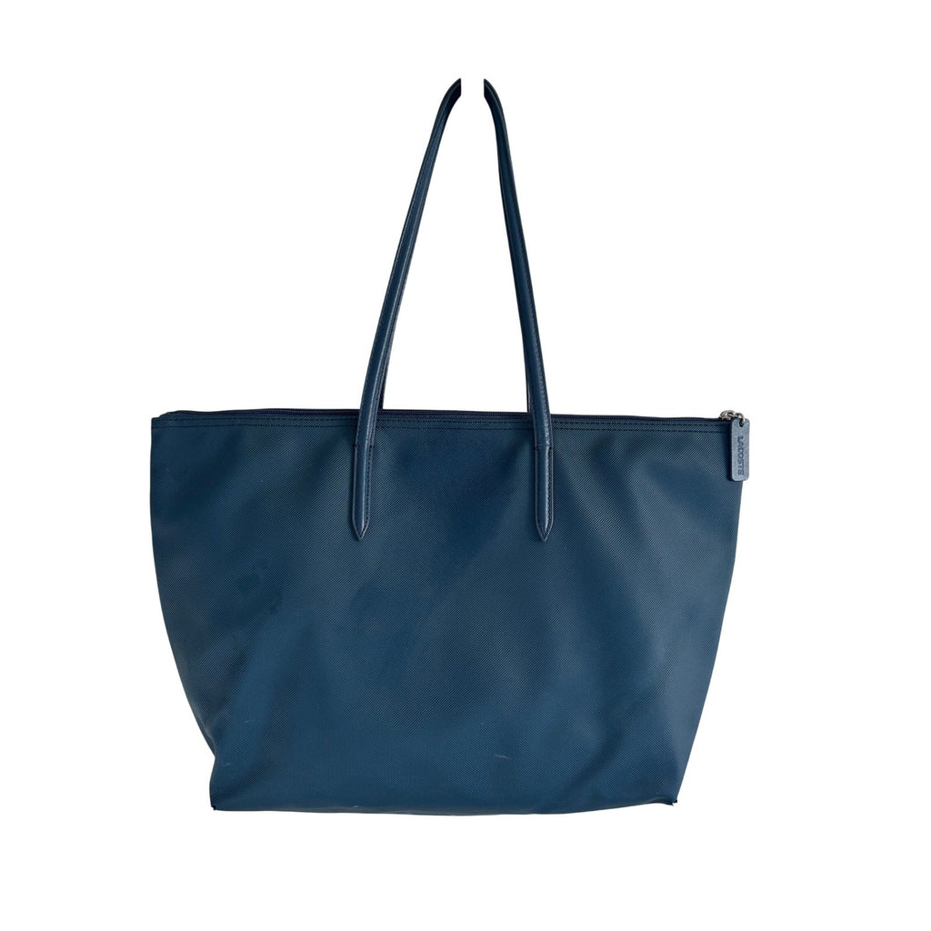 Lacoste L.12.12 Concept Large Zip Tote Bag Navy Blue Pique PVC NF1888PO