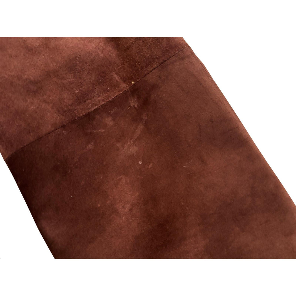 Danier Vintage Brown Suede Leather Pants Whipstitch Straight Leg Womens 8