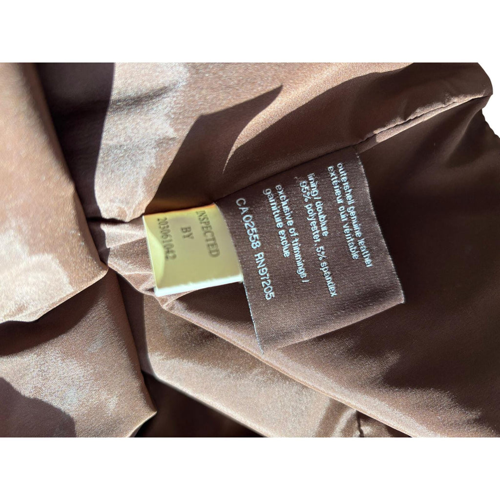 Danier Vintage Brown Suede Leather Pants Whipstitch Straight Leg Womens 8