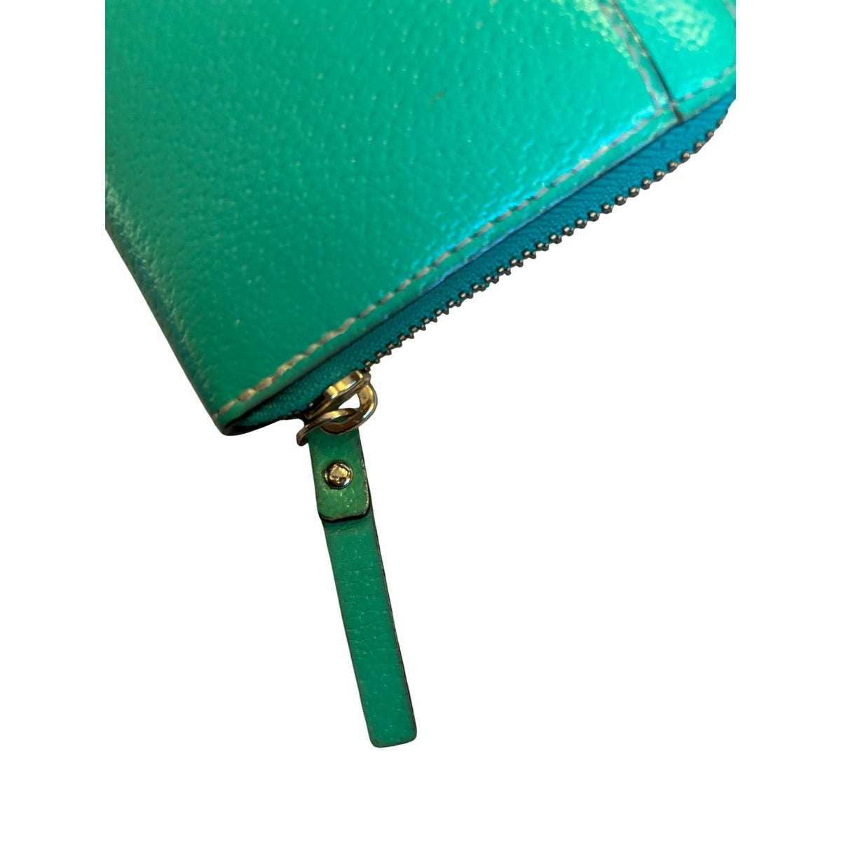 Kate Spade Mikas Pond Lacey Green Leather Zip Around Wallet WLRU1153