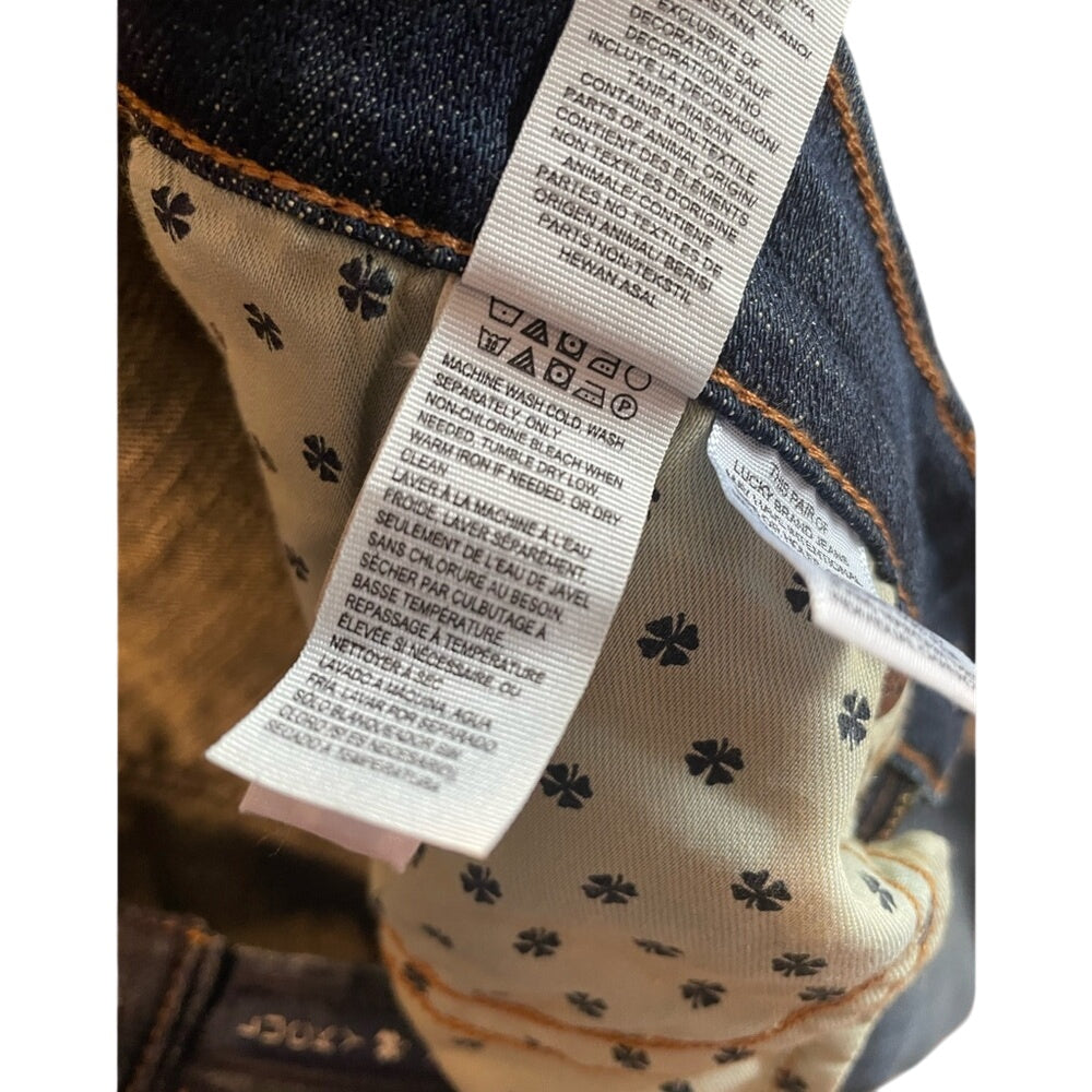 Lucky Brand Women Straight Leg Dark Wash Denim Jeans Size W28 Size 6