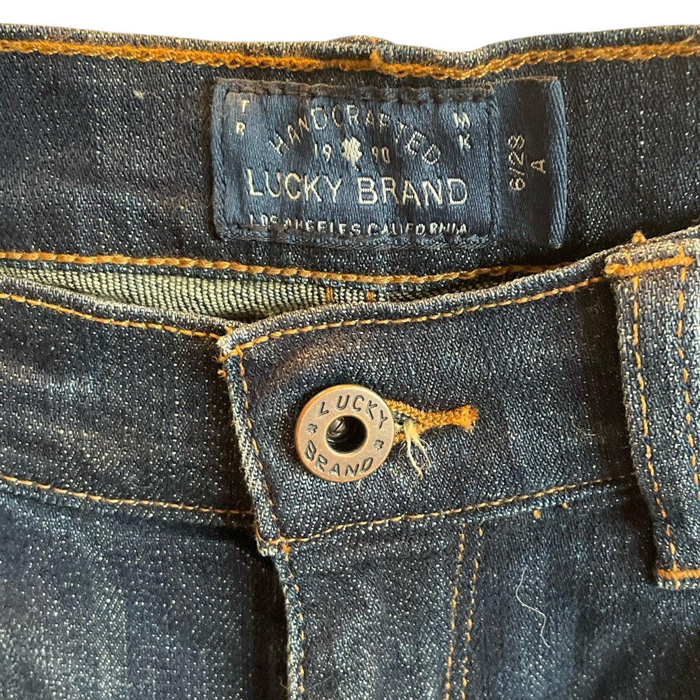 Lucky Brand Women Straight Leg Dark Wash Denim Jeans Size W28 Size 6