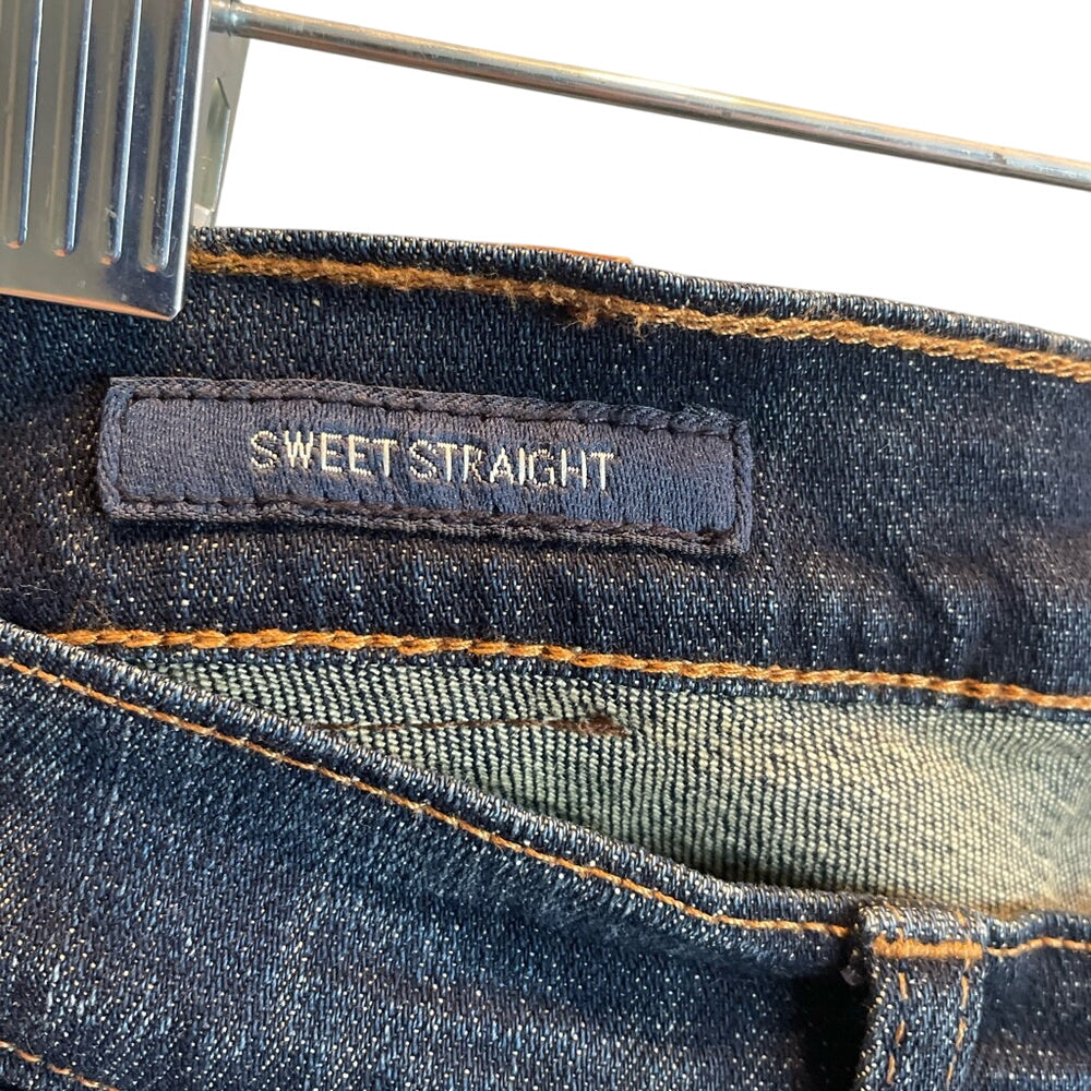 Lucky Brand Women Straight Leg Dark Wash Denim Jeans Size W28 Size 6