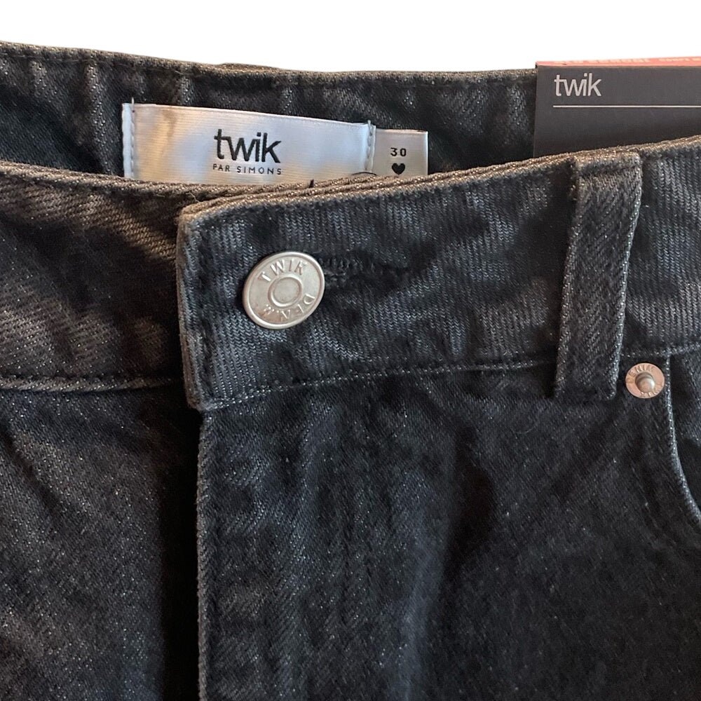 TWIK Old School Vintage Mom Fit Jeans Black Wash Size 30