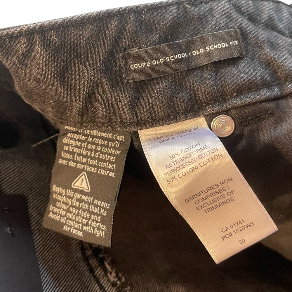 TWIK Old School Vintage Mom Fit Jeans Black Wash Size 30