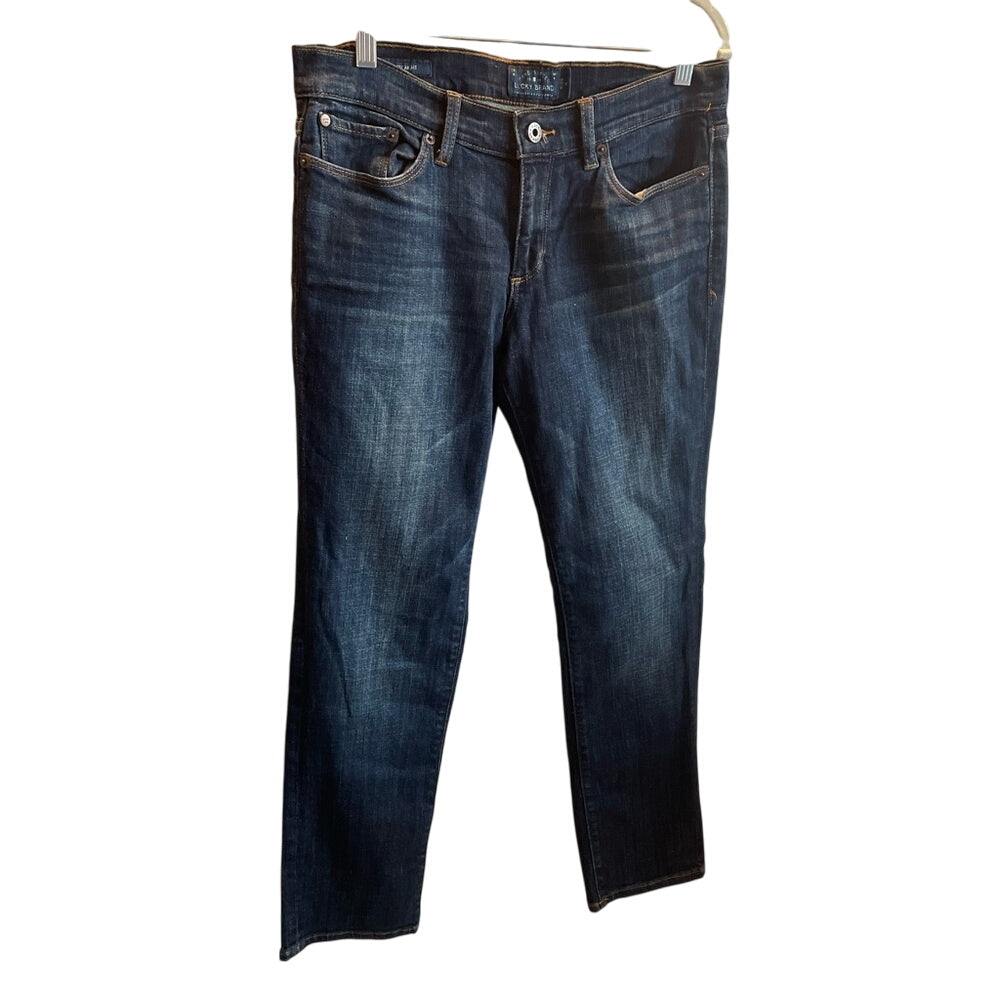 Lucky Brand Women Straight Leg Dark Wash Denim Jeans Size W28 Size 6