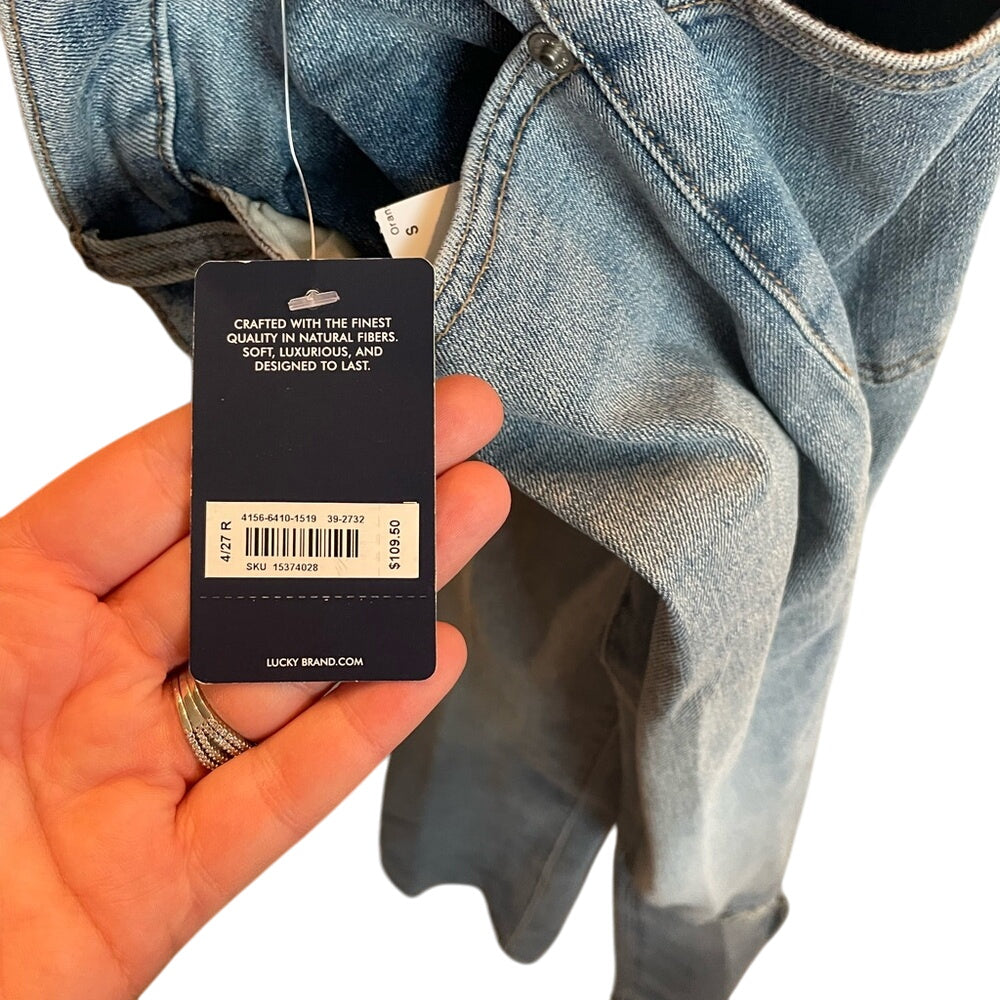 Lucky Brand Ava Mid Rise Bootcut Jeans Distressed Light Wash Size 4 27