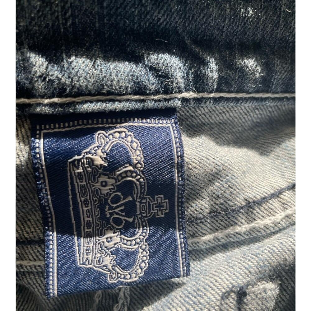 Victoria Beckham x Rock Republic Jeans Rhinestone Crown Embellished Bootcut Sz 30