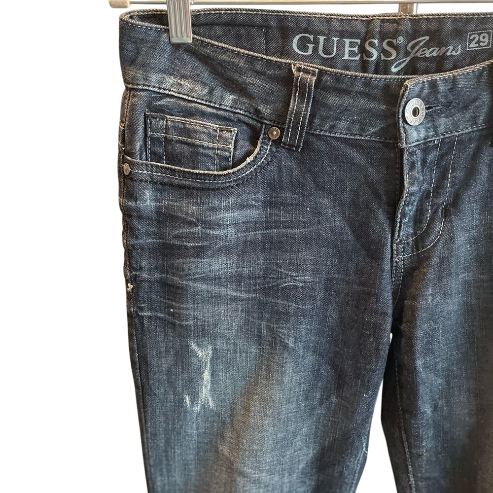 GUESS Jeans Dark Wash Bootcut Stretch Denim Pants Size 29